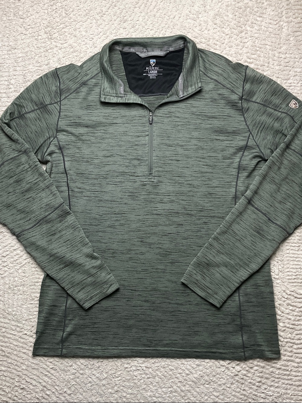 KÜHL Alloy 1/4 Zip (Style 3118) Moss Green 1/4 Zip Pullover Size Large